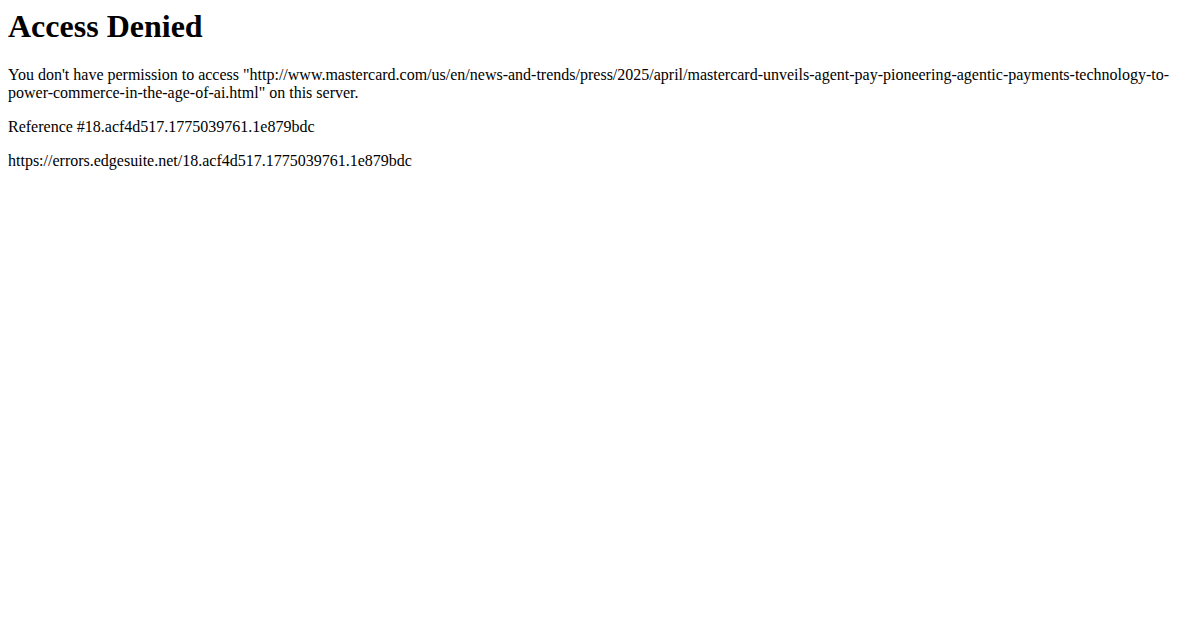 Mastercard unveils Agent Pay, pioneering agentic payments technology