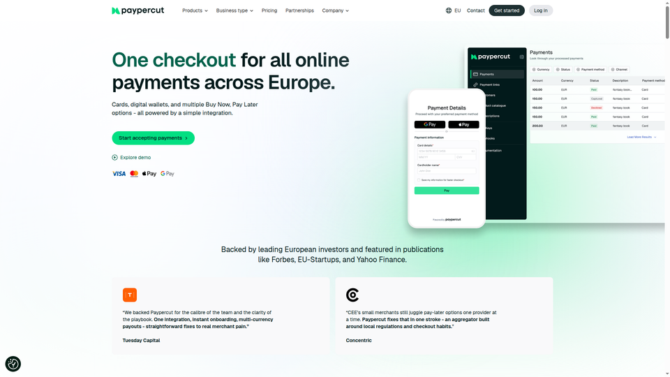Paypercut Raises EUR 5M Seed Round to Scale CEE Payments Platform